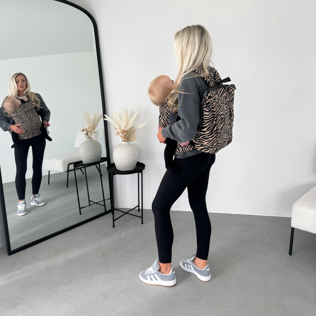 Bizzi Growin Zebrano Zebra Print Backpack lifestyle view