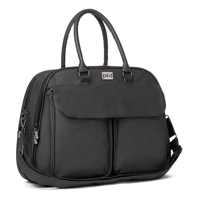 Vegan Baby Travel Crib Changing Bag in Black lifestyle view